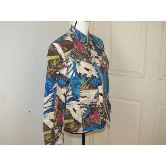 Chico's | Jackets & Coats | Chicoscolorfuljacket Zip Front Chicos